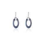 Boucles d'oreilles pendantes peer argent blanc oxyde de zirconium