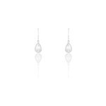 Boucles d'oreilles pendantes perce - neige argent oxyde de zirconium