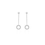 Boucles d'oreilles pendantes peytone argent blanc