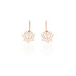 Boucles d'oreilles pendantes rosita argent rose