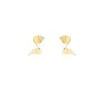 Boucles d'oreilles pendantes scarlett acier jaune