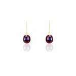 Boucles d'oreilles pendantes severiane or jaune perle de culture Boucles d'oreilles pendantes severiane or jaune perle de culture