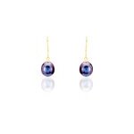 Boucles d'oreilles pendantes severiane or jaune perle de culture Boucles d'oreilles pendantes severiane or jaune perle de culture