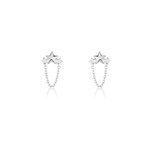 Boucles d'oreilles pendantes stilla argent blanc Boucles d'oreilles pendantes stilla argent blanc