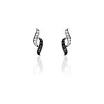 Boucles d'oreilles pendantes sylvie argent blanc oxyde de zirconium