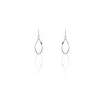 Boucles d'oreilles pendantes twisty argent blanc