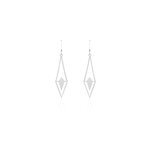Boucles d'oreilles pendantes tylee argent blanc Boucles d'oreilles pendantes tylee argent blanc