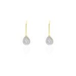 Boucles d'oreilles pendantes ursanne or jaune diamants Boucles d'oreilles pendantes ursanne or jaune diamants