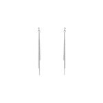 Boucles d'oreilles pendantes yalle argent blanc Boucles d'oreilles pendantes yalle argent blanc