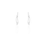 Boucles d'oreilles pendantes ysanna or blanc oxyde de zirconium
