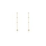 Boucles d'oreilles pendantes ziha plaqué or jaune oxyde de zirconium Boucles d'oreilles pendantes ziha plaqué or jaune oxyde de zirconium
