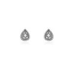 Boucles d'oreilles puces mon 1er diamant or blanc diamant