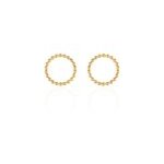 Boucles d'oreilles puces abigael plaqu or jaune