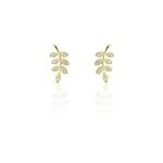 Boucles d'oreilles puces ael or jaune oxyde de zirconium