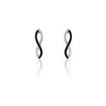 Boucles d'oreilles argent blanc prudentia oxyde de zirconium