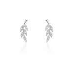 Boucles d'oreilles puces alma argent blanc oxyde de zirconium