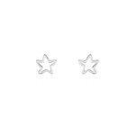 Boucles d'oreilles puces alphonsine etoile de mer or blanc