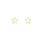 Boucles d'oreilles puces alphonsine etoile de mer or jaune