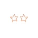 Boucles d'oreilles puces alphonsine etoile de mer or rose