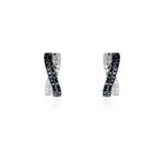 Boucles d'oreilles puces alric or blanc diamant