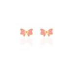 Boucles d'oreilles puces amelie noeud or jaune