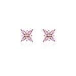 Boucles d'oreilles puces anabele or rose amethyste oxyde Boucles d'oreilles puces anabele or rose amethyste oxyde