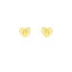 Boucles d'oreilles puces anne - maudae coeurs or jaune