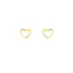 Boucles d'oreilles puces anne - maudae coeurs or jaune