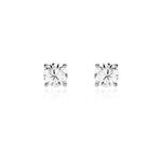 Boucles d'oreilles puces aphrodite or blanc diamant