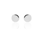 Boucles d'oreilles puces apoline argent blanc