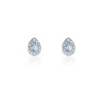 Boucles d'oreilles puces argent blanc tania oxydes de zirconium
