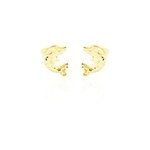 Boucles d'oreilles puces arisaema dauphin or jaune