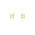 Boucles d'oreilles puces astralia or jaune oxyde de zirconium