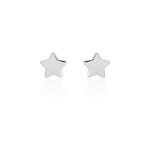 Boucles d'oreilles puces astre argent blanc