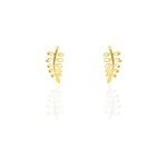 Boucles d'oreilles puces bartolomea feuilles or jaune