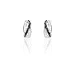 Boucles d'oreilles puces bethany argent blanc oxyde de zirconium