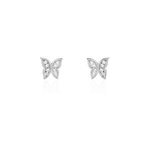 Boucles d'oreilles puces cadfan argent blanc oxyde