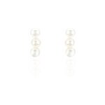 Boucles d'oreilles puces caitlyn or jaune perle de culture
