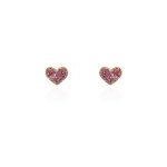 Boucles d'oreilles puces cerine coeur or jaune