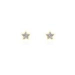 Boucles d'oreilles puces chirine etoile or jaune