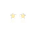 Boucles d'oreilles puces cleomelia etoile or jaune