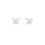 Boucles d'oreilles puces cyprian argent blanc oxyde