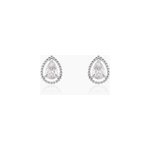 Boucles d'oreilles puces cyra argent blanc oxyde de zirconium