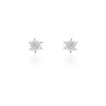 Boucles d'oreilles puces cyriac argent blanc oxyde de zirconium