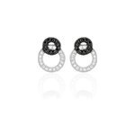 Boucles d'oreilles puces diana argent blanc oxyde de zirconium