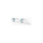 Boucles d'oreilles puces edy serti clos or blanc topaze Boucles d'oreilles puces edy serti clos or blanc topaze