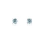 Boucles d'oreilles puces elea or blanc topaze bleu sky Boucles d'oreilles puces elea or blanc topaze bleu sky