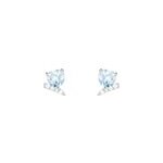 Boucles d'oreilles puces eva or blanc topaze et oxyde de zirconium Boucles d'oreilles puces eva or blanc topaze et oxyde de zirconium