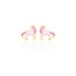 Boucles d'oreilles puces fantasila cheval or jaune Boucles d'oreilles puces fantasila cheval or jaune