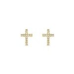 Boucles d'oreilles puces fatos plaqu or oxydes de zirconium